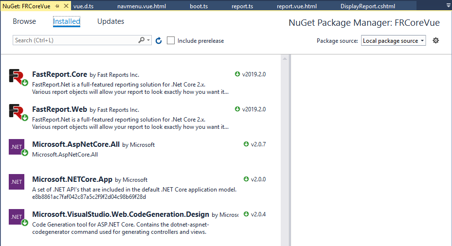 如何在Vue.js应用程序中使用FastRerport.Core实现Web报表的显示 如何在Vue.js应用程序中使用FastRerport.Core实现Web报表的显示
