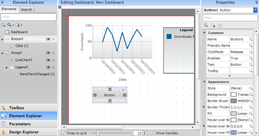 仪表盘,元素资源管理器,脚本,Element Explorer